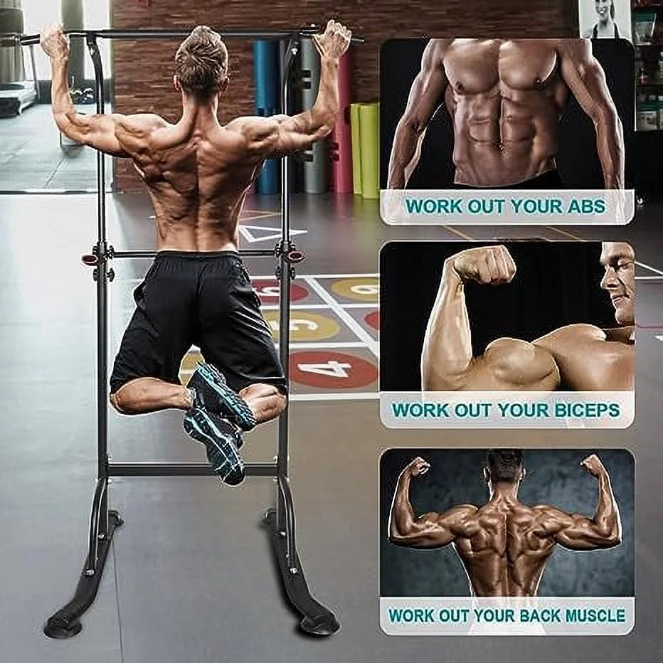 Exercise Equipment Sport Power Tower Workout Dip Station Pull up Bar, Height Adjustable Multi-Function Dip Stand for Home Gym Strength Training Fitness Equipment,Home Gym Equipment