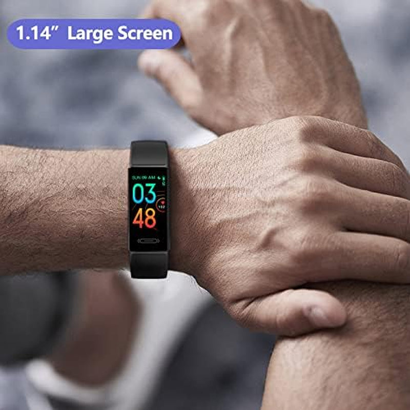 Fitness Activity Tracker,  Temperature Measurement Heart Rate Blood Pressure Monitor IP68 Waterproof Smart Watch,Sleep Tracking Pedometer Calories Counter Health Bracelet for Women Men Kids
