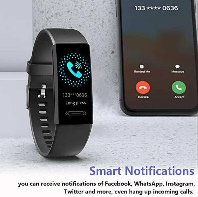 Fitness Activity Tracker,  Temperature Measurement Heart Rate Blood Pressure Monitor IP68 Waterproof Smart Watch,Sleep Tracking Pedometer Calories Counter Health Bracelet for Women Men Kids